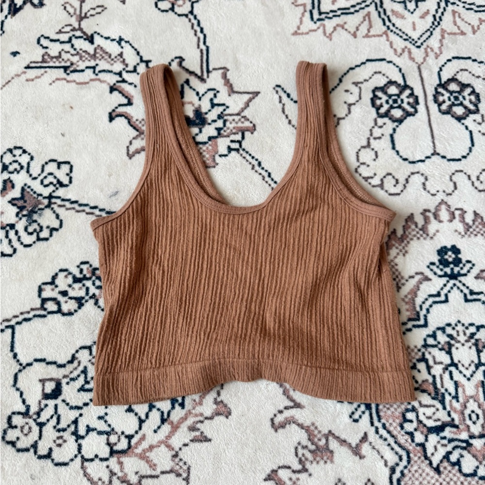 Urban Outfitters Ribbed Brown Tanktop